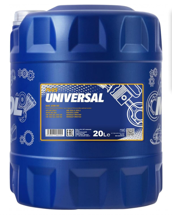 MANNOL motorno olje Universal 15W40 20L
