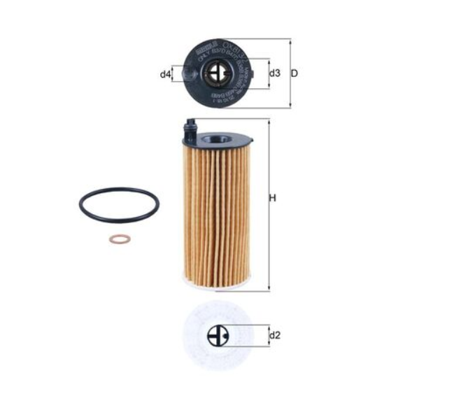 Filter olja Mahle OX813/2D BMW 1, BMW 3