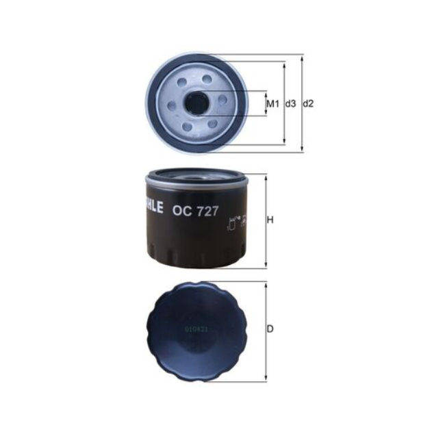 Filter olja Mahle OC727 Renault, Dacia, Opel