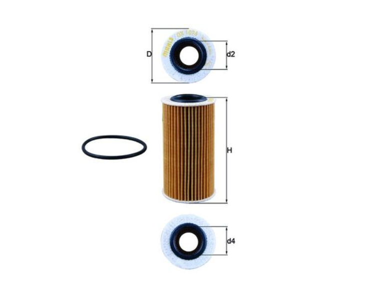 Filter olja Mahle OX1076D Audi A4, A5, A5, Q7 in VW Amarok, Touareg 3