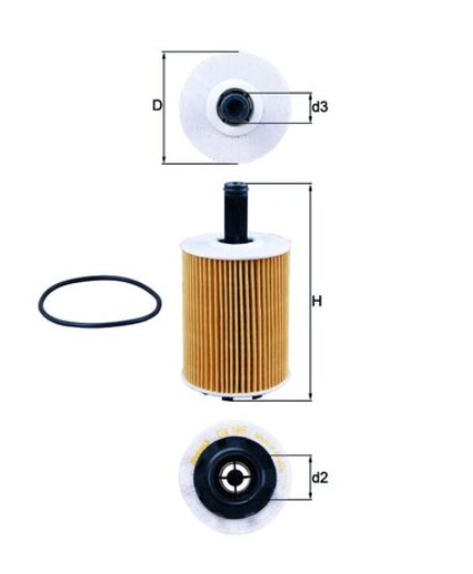 Filter olja Mahle OX188D VW, Audi, Škoda, Seat