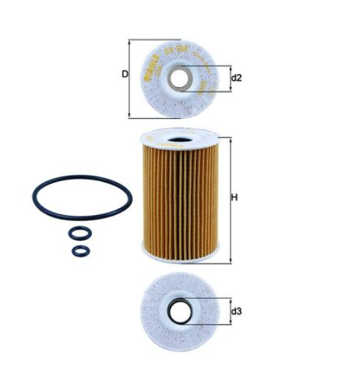 Filter olja Mahle OX388D Audi, VW, Škoda, Seat