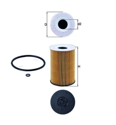 Filter olja Mahle OX787D Audi, VW, Škoda, Seat