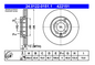 Zavorni diski ATE 24.0122-0151.1 sprednji 256mm Audi A1, Golf 4, Octavia